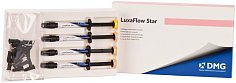 LuxaFlow Star Starter Pack 4x1,5g (barva A1,A2,A3,5, B1) + 20 aplikačních koncovek