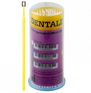DENTALINE ohebné aplikátory žluté (balení 100 kusů)