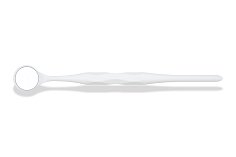 RELAX FS Rhodium Mouth Mirror vel.5 (⌀24)- bílé (10Ks)