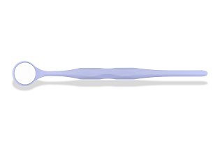 RELAX FS Rhodium Mouth Mirror vel.5 (⌀24)- pastelově  fialové(10Ks)