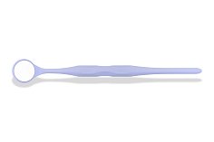 RELAX FS Rhodium Mouth Mirror vel.5 (⌀24)- pastelově  fialové(10Ks)