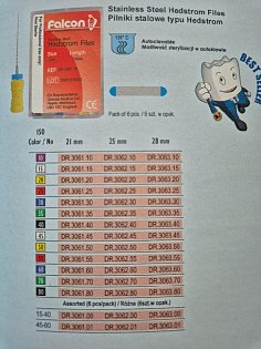 Niti H-Files 25mm,VÝPRODEJ 2Ks skladem