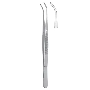 Pinzeta chirurgická zahnutá Semken 125mm - VÝPRODEJ 1 ks skladem