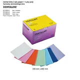 DENTALINE Stomatol.ubrousky 2vrstvé+vrstva fólie 33 x 46 cm modré (balení 100)-VÝPRODEJ skladem 1Ks