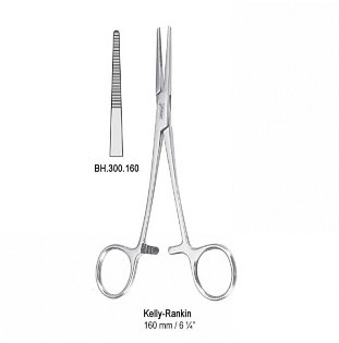 Cévní kleště rovné Kelly-Rankin 160mm - 1ks skladem