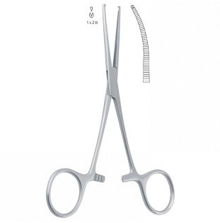 Cévní kleště zahnuté Kocher-Delicate 140mm - 1ks skladem