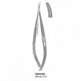 Jehelec Castroviejo zahnutý 140mm - 3ks skladem