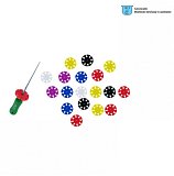 Silicon endo stoppers flower white, 1Ks skladem