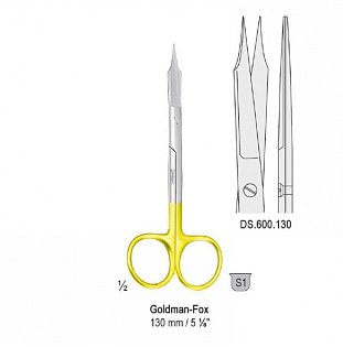 Nůžky Goldman-Fox 130mm,VÝPRODEJ 1Ks skladem